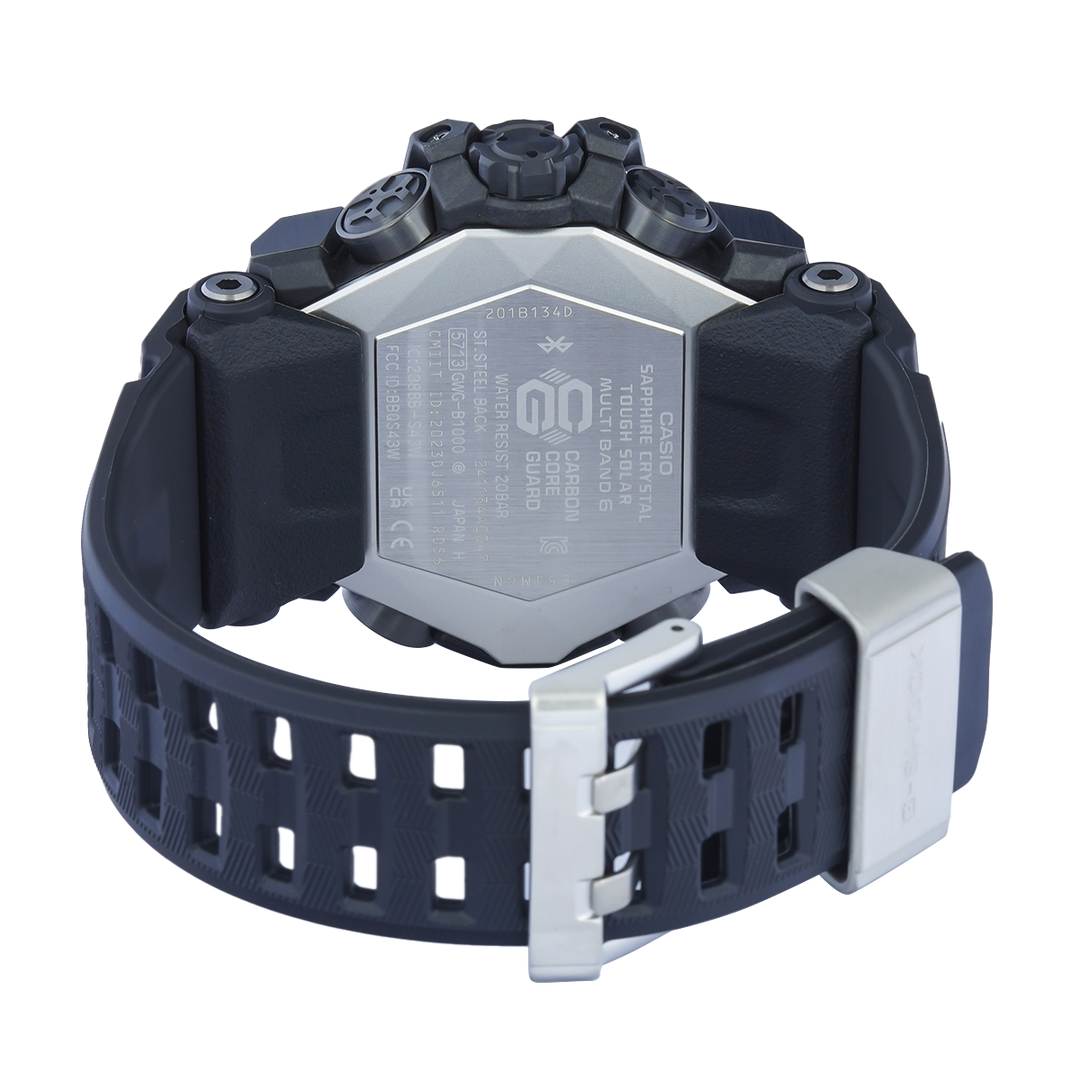 Jam Tangan Casio G-Shock Mudmaster GWG-B1000EC-1A Men Digital Analog Dial Black Resin Band