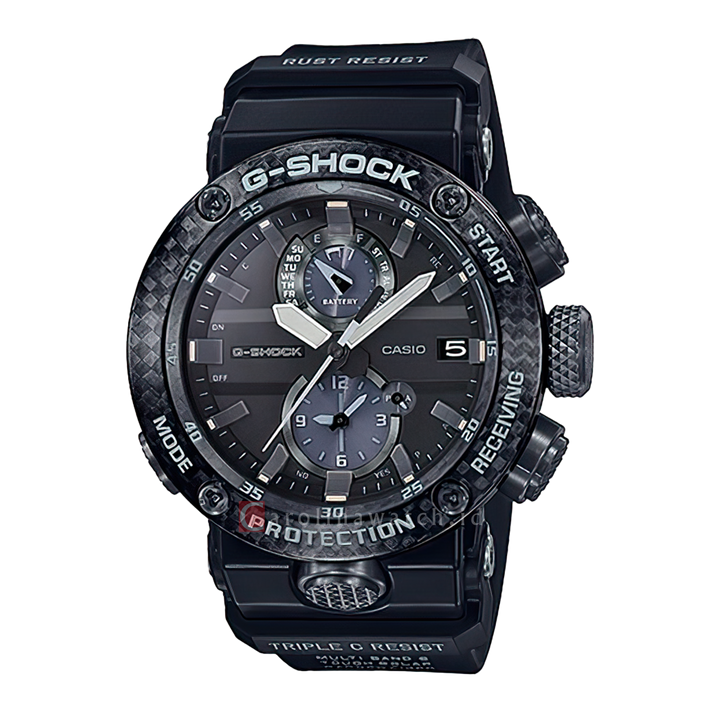 Jam Tangan Casio G-Shock Gravitymaster GWR-B1000-1A Men Black Analog Dial Black Carbon Fiber Resin Band