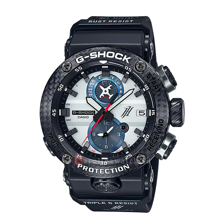 Jam Tangan CASIO G SHOCK GWR-B1000HJ-1A Men Gravitymaster Honda Jet Tough Solar White Dial Black Resin Strap