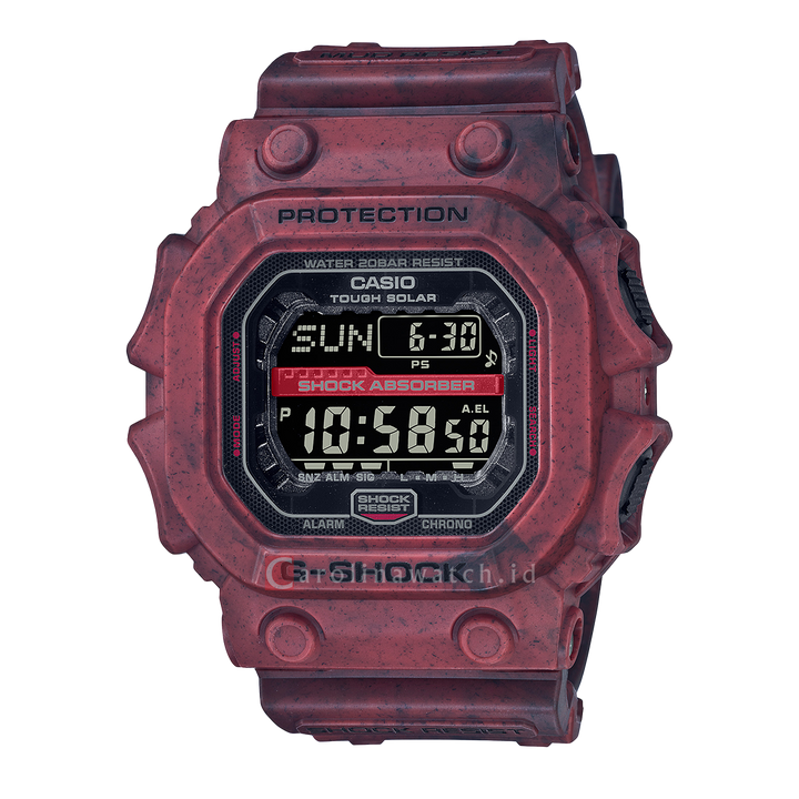 Jam Tangan CASIO G-SHOCK GX-56SL-4D Men Tough Solar Digital Dial Red Resin Band