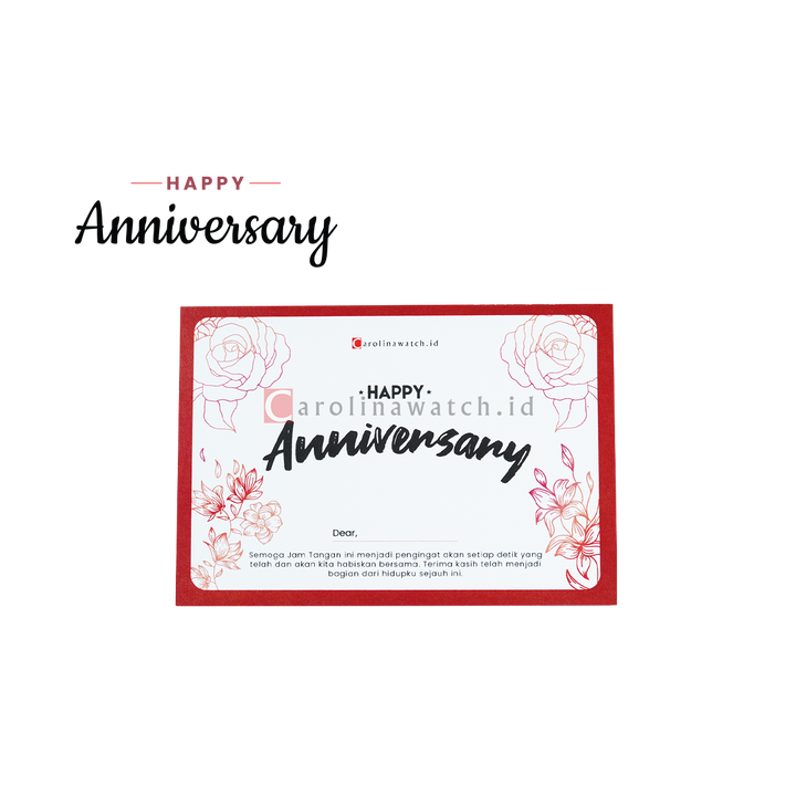 Kartu Ucapan / Greeting Card CAROLINAWATCH.ID (Happy Anniversary)