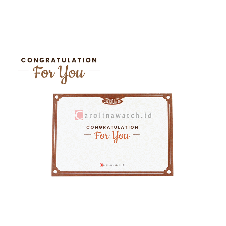 Kartu Ucapan / Greeting Card CAROLINAWATCH.ID (Congratulation)