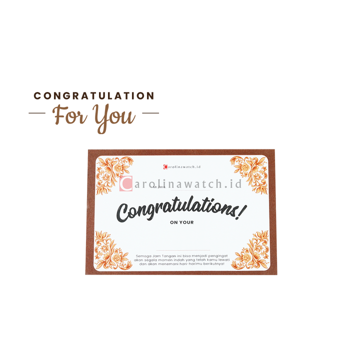 Kartu Ucapan / Greeting Card CAROLINAWATCH.ID (Congratulation)