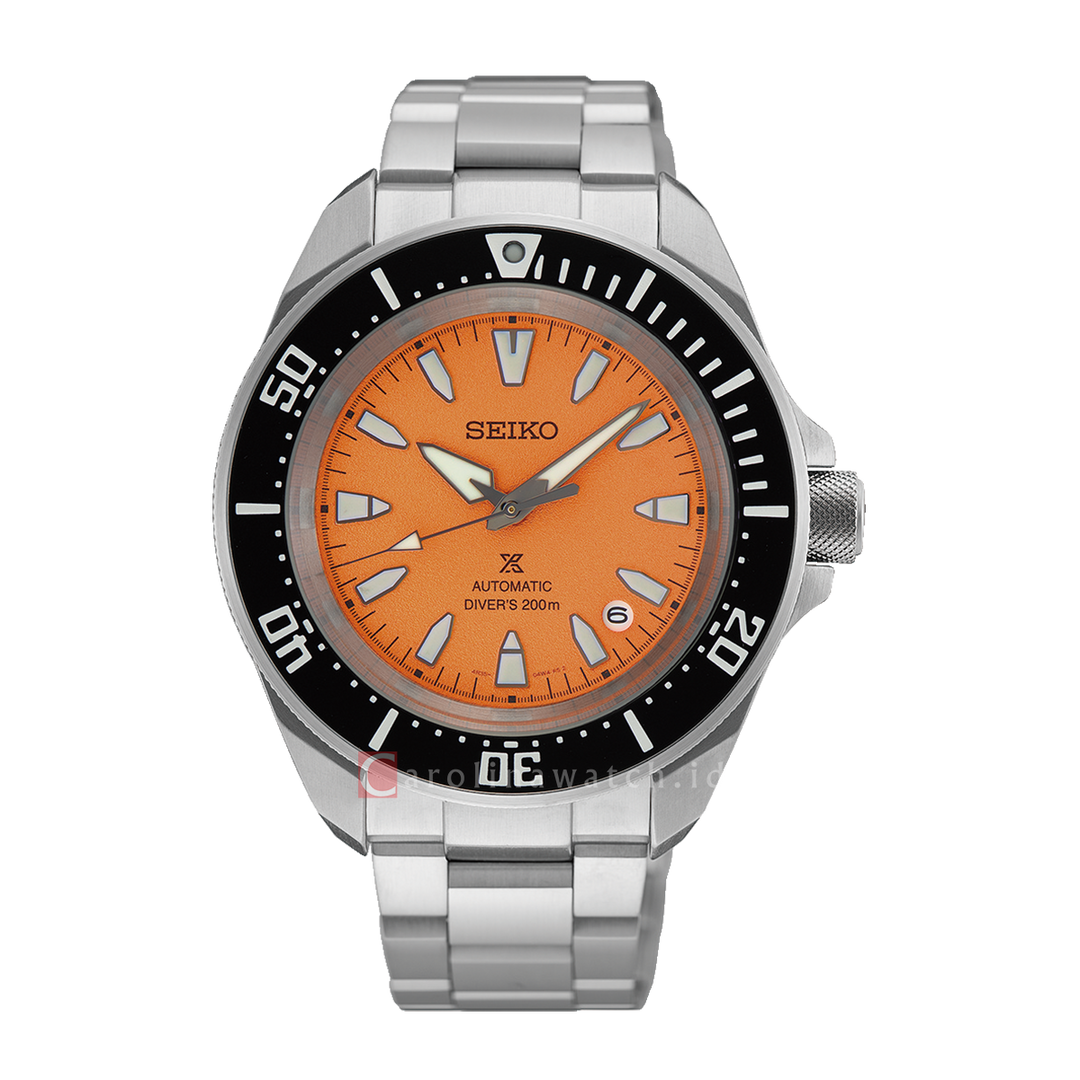 Jam Tangan Seiko Prospex Sea HBB004K1 Diver’s Shog-Urai Asia Pacific Men Orange Dial Stainless Steel Strap Limited Edition