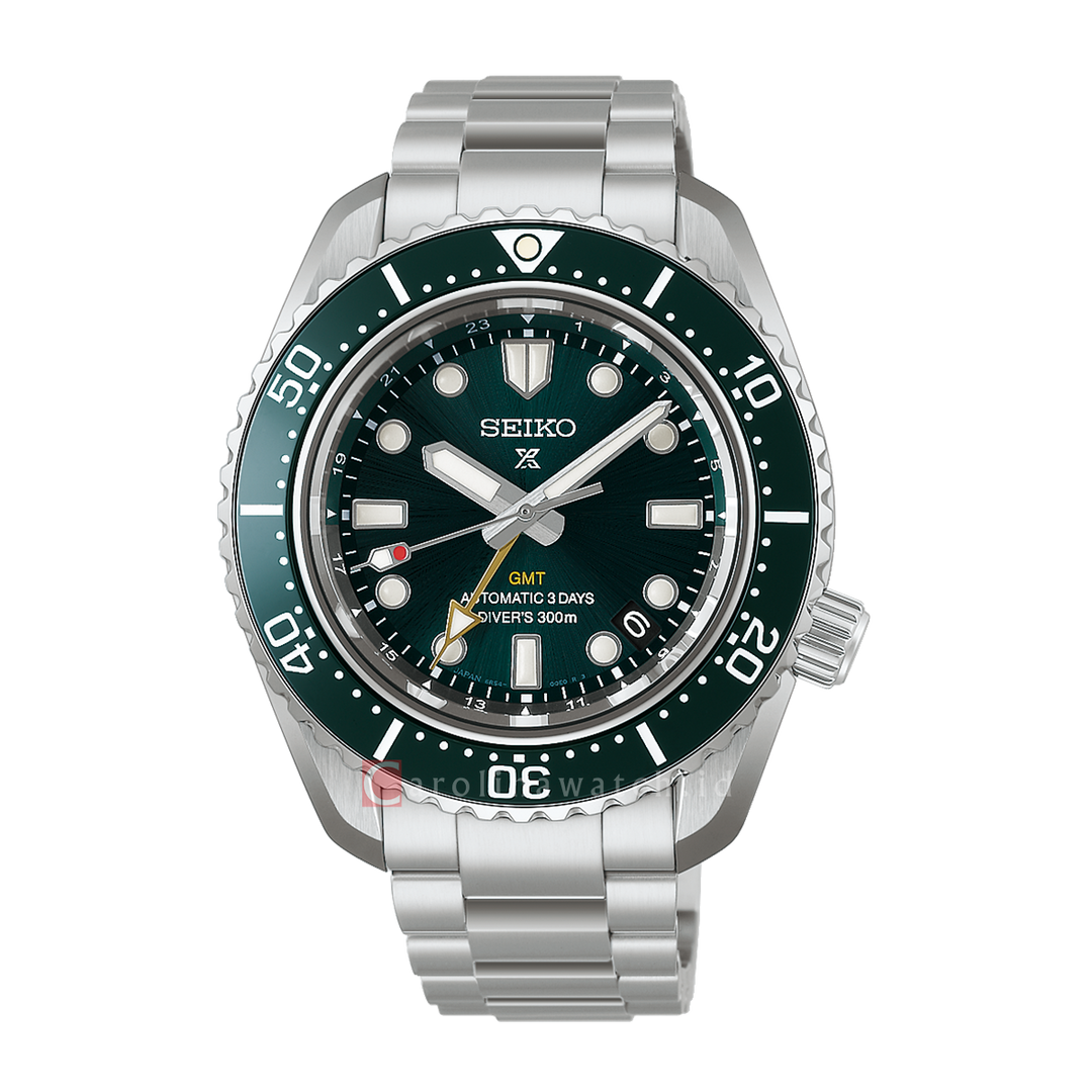 Jam Tangan Seiko Prospex Sea HBC001J1 Automatic Men Green Dial Stainless Steel Strap
