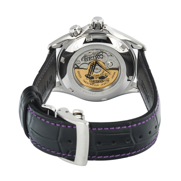 Jam Tangan Seiko Prospex Land HBC006J1 Men Purple Dial Black Leather Strap 145th Anniversary Limited Edition