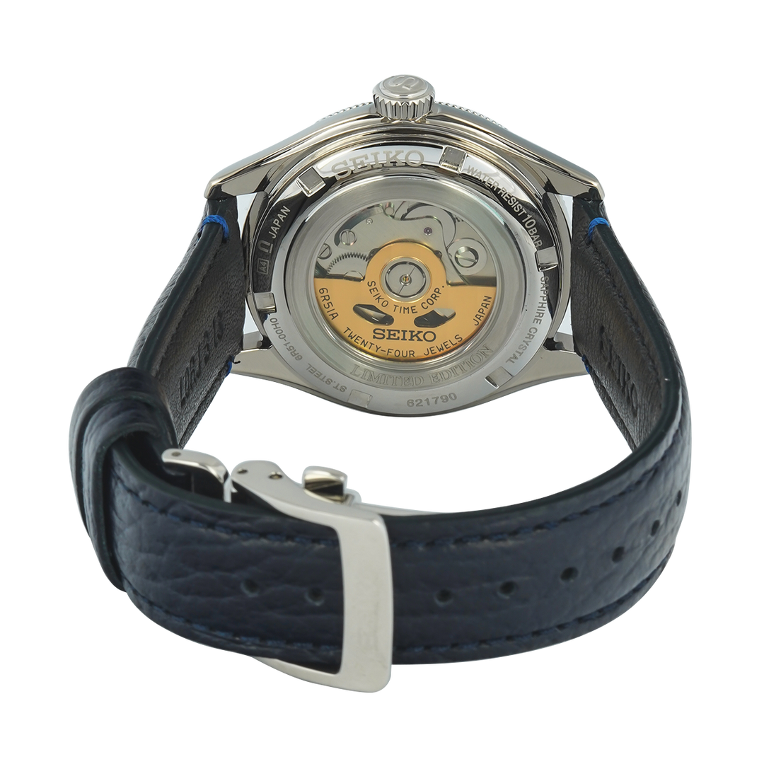 Jam Tangan Seiko Presage Classic Series HCC004J1 145th Anniversary Men Silver Dial Cow Leather Strap Limited Edition