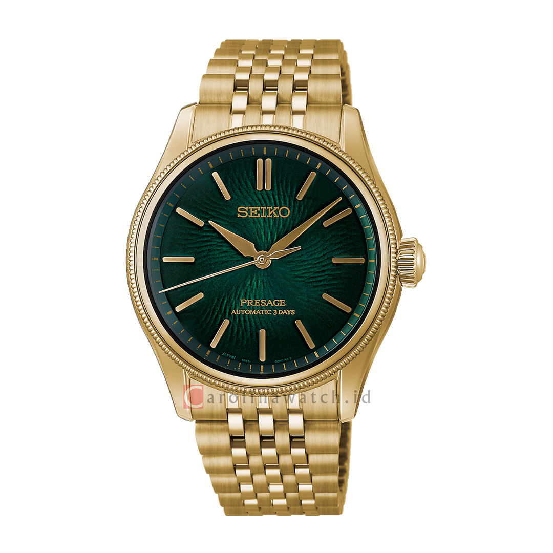 Jam Tangan Seiko Presage Classic Series HCC009J1 Men Tradman’s Bonsai Gold Stainless Steel Strap Limited Edition