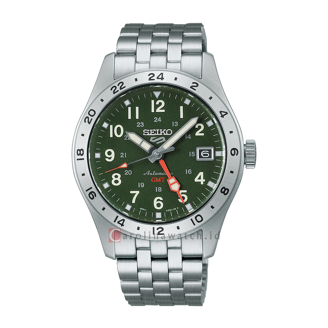 Jam Tangan Seiko 5 Sports Field HDB001K1 Field series Men Green Dial Stainless Steel Strap