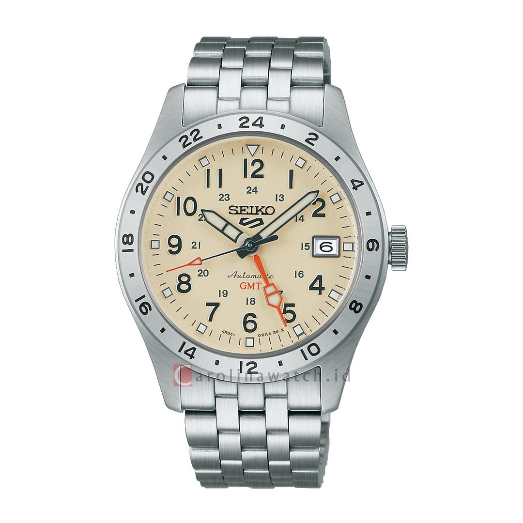 Jam Tangan Seiko 5 Sports Field HDB002K1 Field series Men Desert Sand Dial Stainless Steel Strap