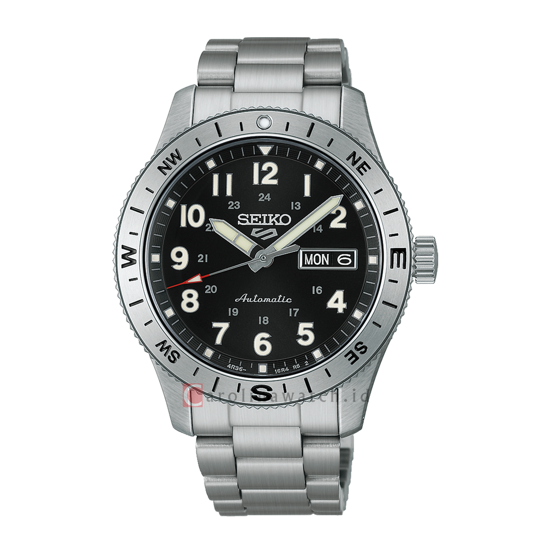 Jam Tangan Pria Seiko 5 Sports Field HDB006K1 Black Dial Stainless Steel Strap