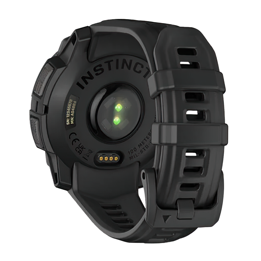 Jam Tangan Garmin Instinct 3 INSTINCT345MMOLEDBLACKWBLK Unisex Rugged GPS Watch with AMOLED Display Black with Black Band