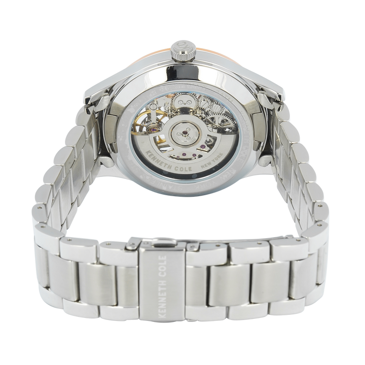 Jam Tangan Kenneth Cole Ashton KCWGY0080702 Men Automatic Grey Dial Stainless Steel Strap