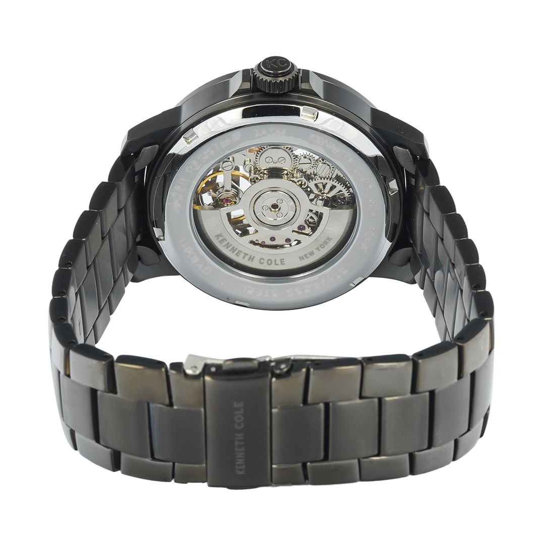 Jam Tangan Kenneth Cole Harrison KCWGY0081101 Men Automatic Green Dial Black Stainless Steel Strap