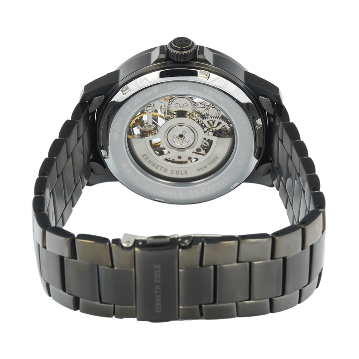 Jam Tangan Kenneth Cole Harrison KCWGY0081101 Men Automatic Green Dial Black Stainless Steel Strap