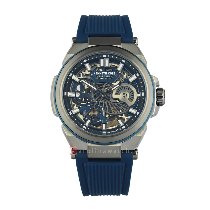 Jam Tangan Kenneth Cole KCWGZ0065601 Men Blue Dial Blue Silicone Strap