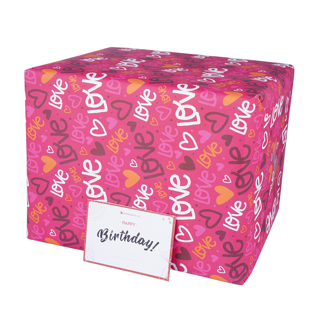 Kertas Kado Tambahan Jam Tangan + Free Kartu Ucapan Premium