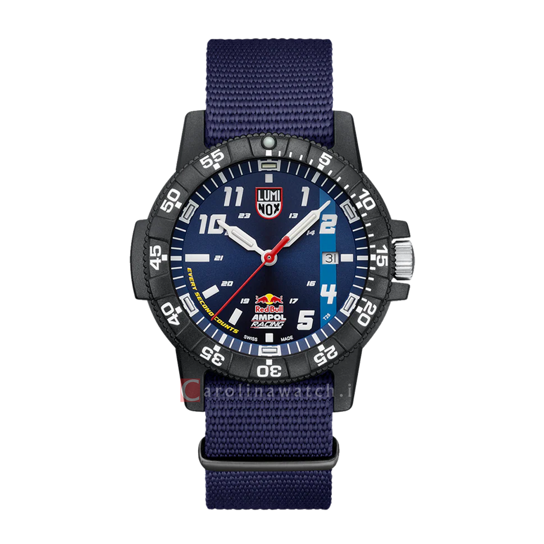 Jam Tangan LUMINOX RED BULL AMPOL EDITION L-0321.ARB.1 Men Black Dial Black Nylon Strap