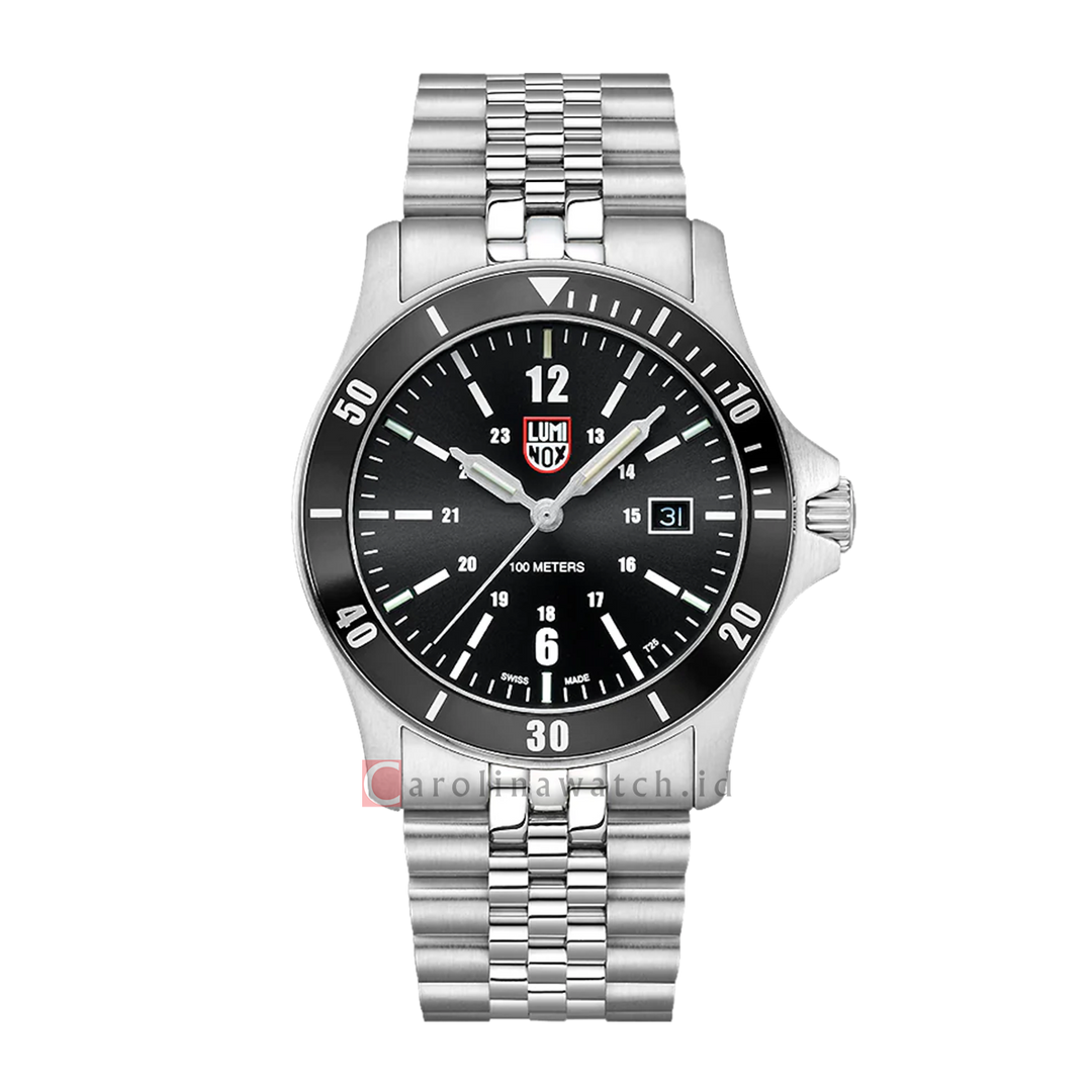 Jam Tangan LUMINOX Sport Timer L-0911 Men Black Dial Stainless Steel Strap