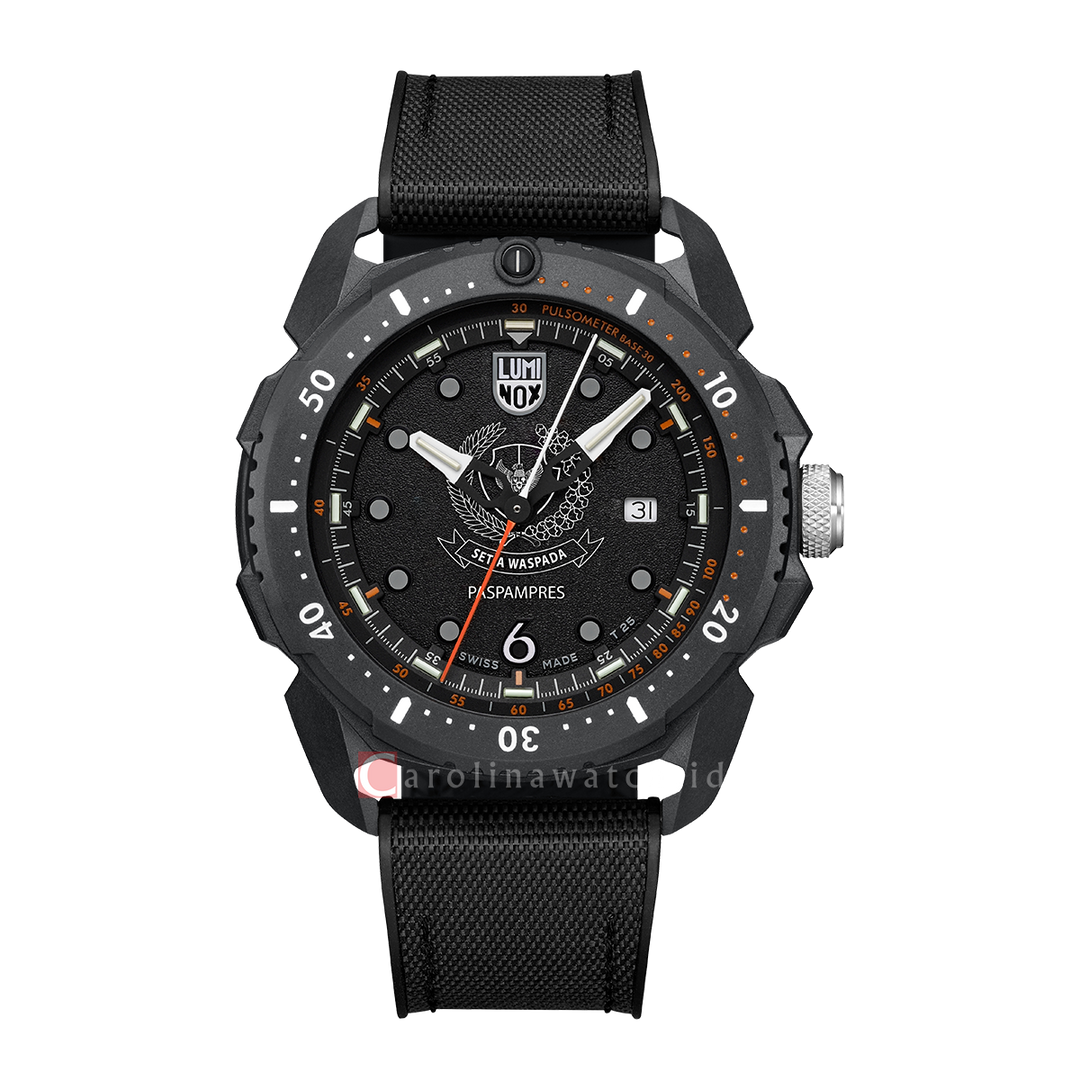 Jam Tangan LUMINOX PASPAMPRES L-1052.PAS.N Men Black Dial Black Rubber Strap (LIMITED EDITION)