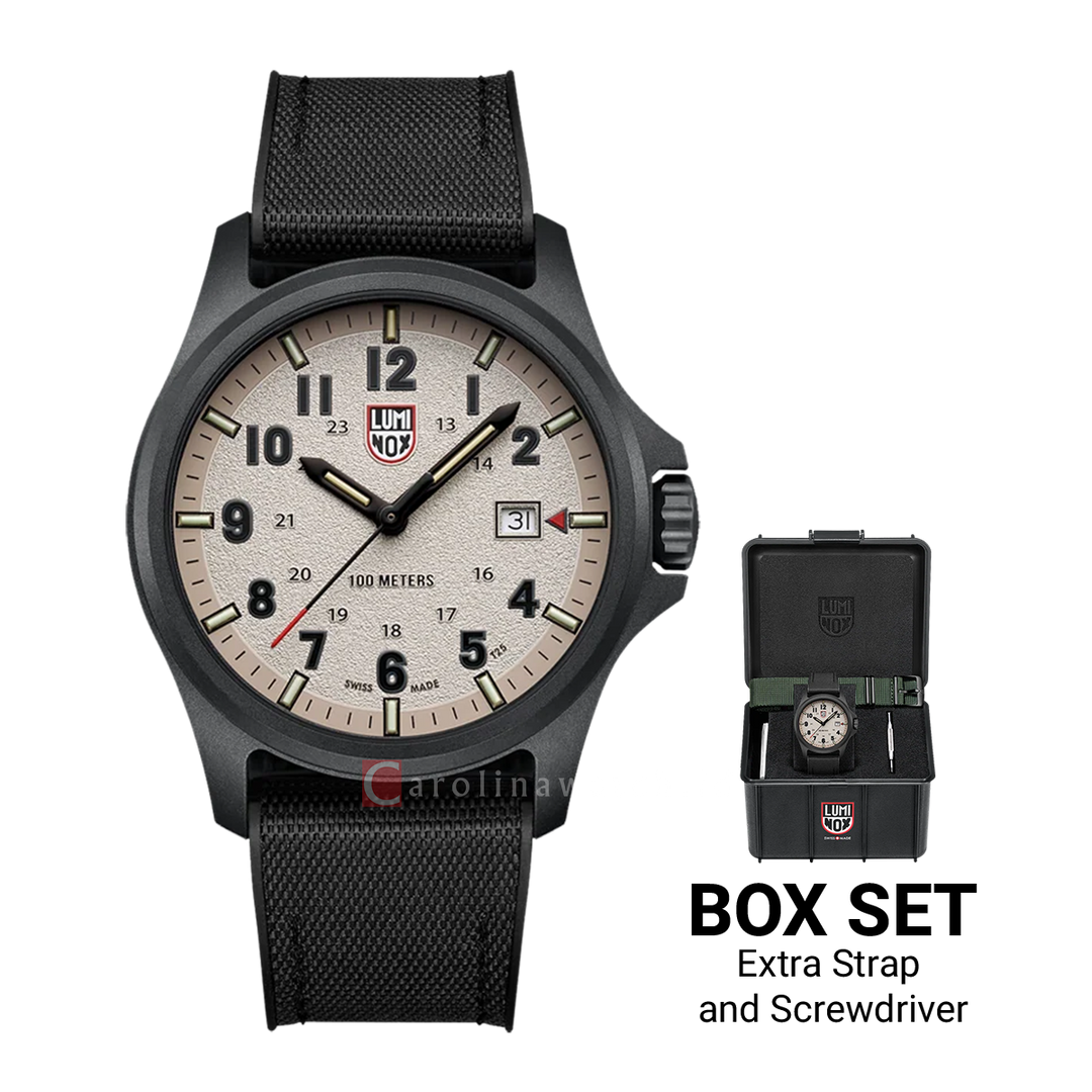 Jam Tangan LUMINOX Atacama Field L-1971.SET Men Analog Dial Black Rubber Strap