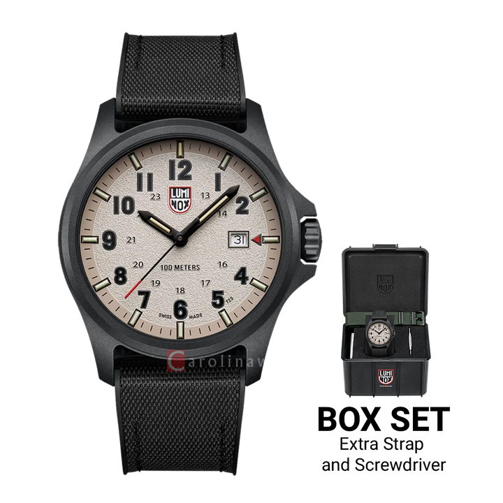 Jam Tangan LUMINOX Atacama Field L-1971.SET Men Analog Dial Black Rubber Strap