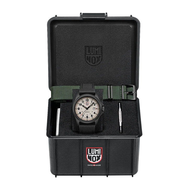 Jam Tangan LUMINOX Atacama Field L-1971.SET Men Analog Dial Black Rubber Strap