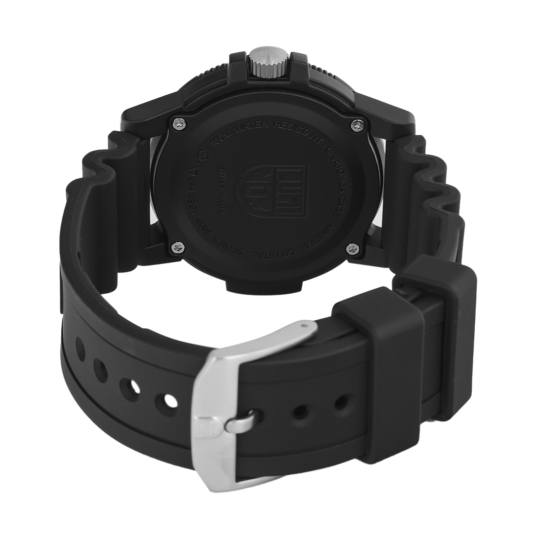 Jam Tangan LUMINOX Sea Bass Series L-2003 Men Black Dial Rubber Strap