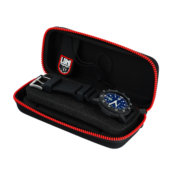 Jam Tangan LUMINOX Sea Bass Series L-2003 Men Black Dial Rubber Strap