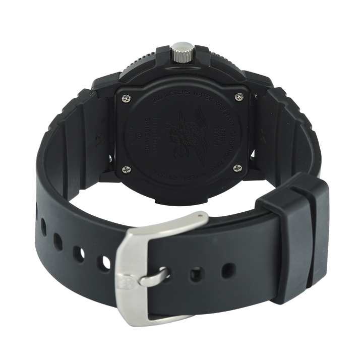 Jam Tangan LUMINOX Navy SEAL Original L-3001.F Men Black Dial Black Rubber Strap