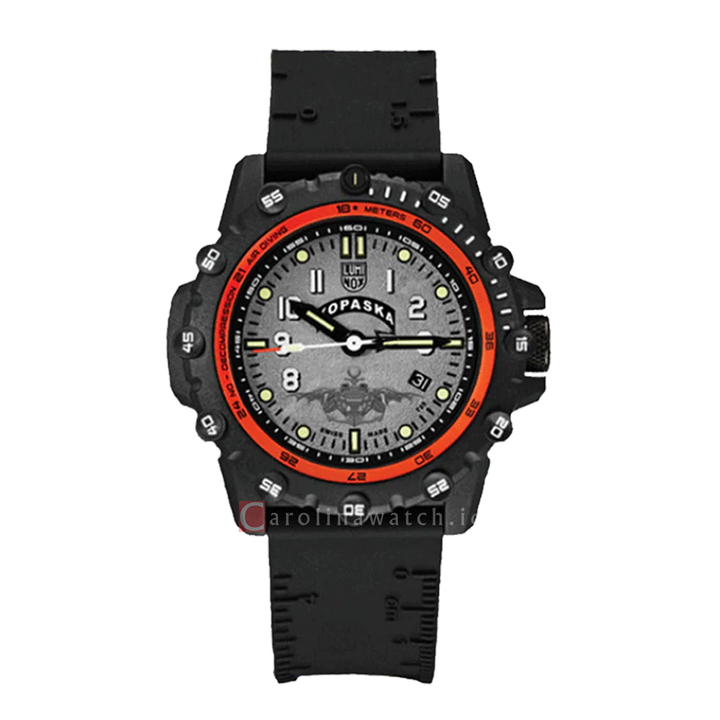 Jam Tangan LUMINOX KOPASKA L-3301.KOPASKA Men Grey Dial Black Rubber Strap Limited Edition