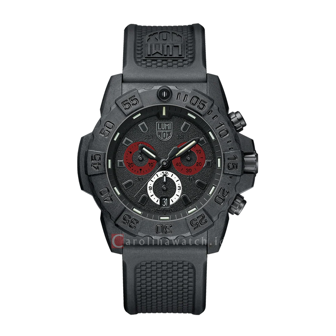Jam Tangan LUMINOX Komodo Special Edition L-3581.KOMODO.N Men Black Dial Black Rubber Strap