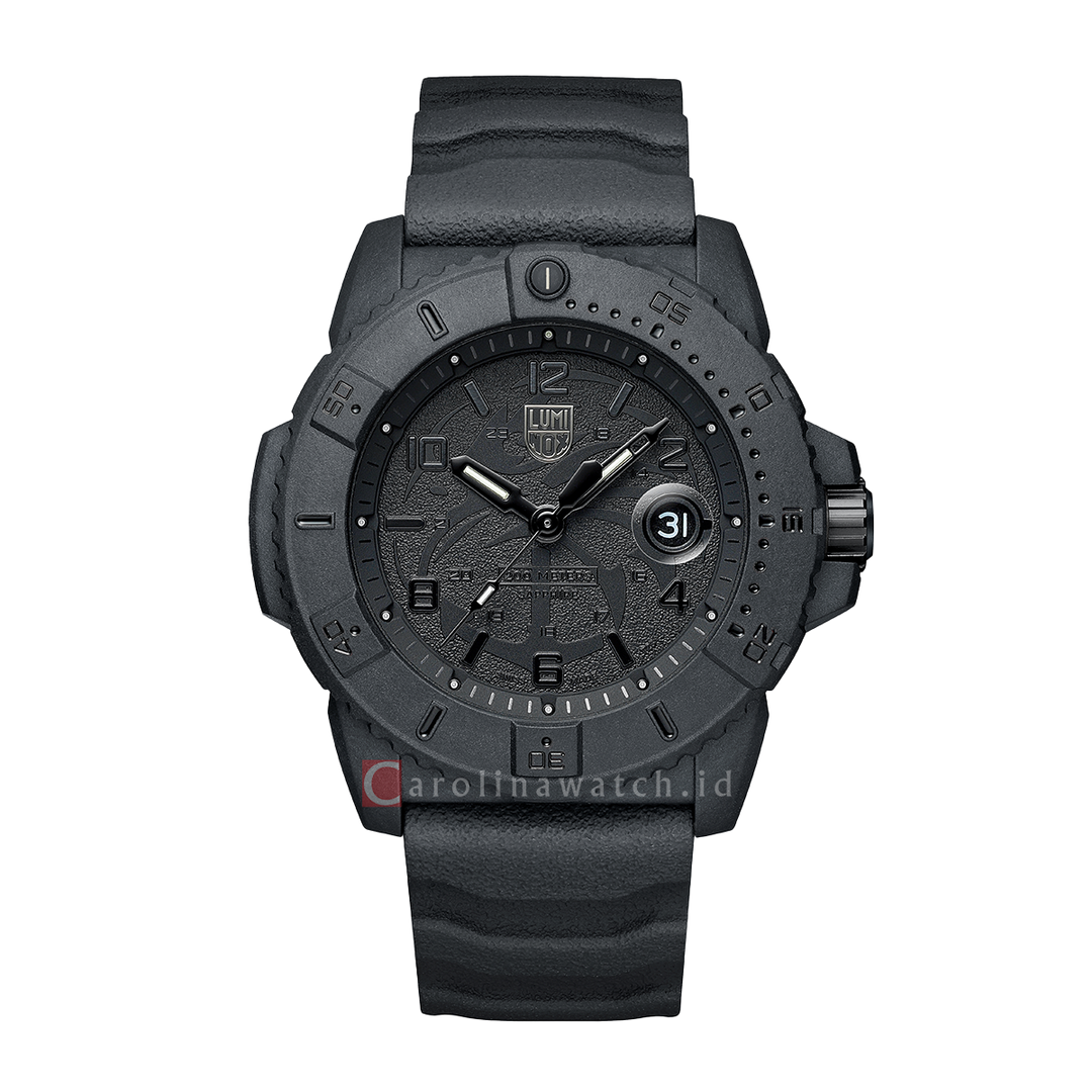 Jam Tangan LUMINOX Navy Seal Foundation L-3601.BO.NSF Men Black Dial Black Rubber Strap