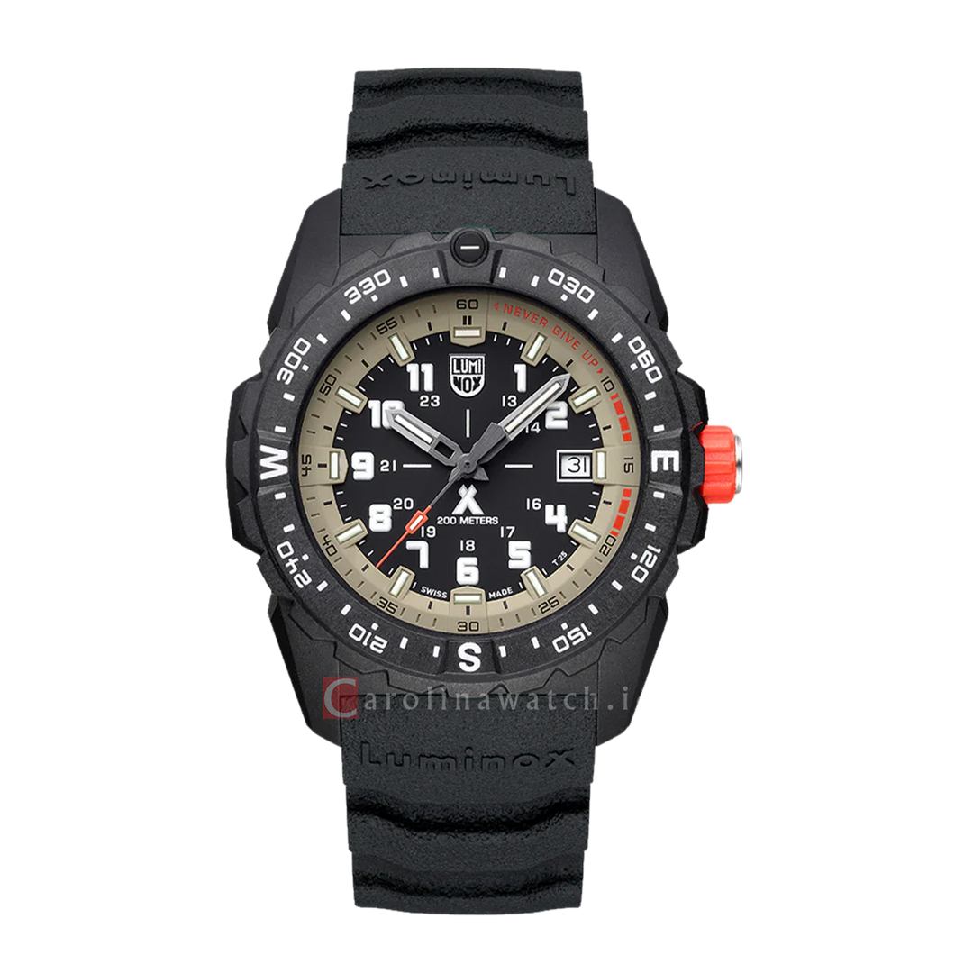 Jam Tangan LUMINOX Bear Grylls Mountain L-3731 Men Black Dial Black Rubber Strap