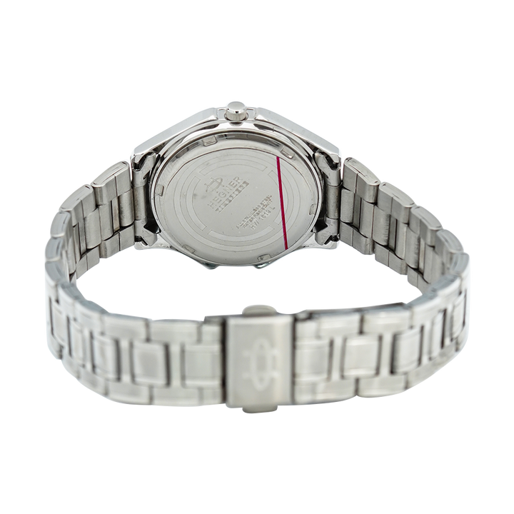 Jam Tangan Hegner L1619SSBA Women Black Dial Stainless Steel Strap