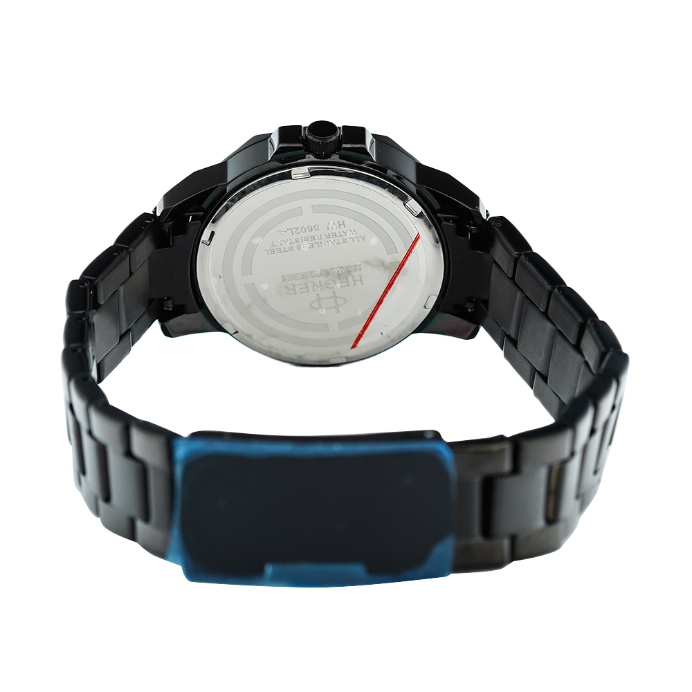 Jam Tangan Hegner L6602-5IPBA Women Black Dial Black Stainless Steel Strap