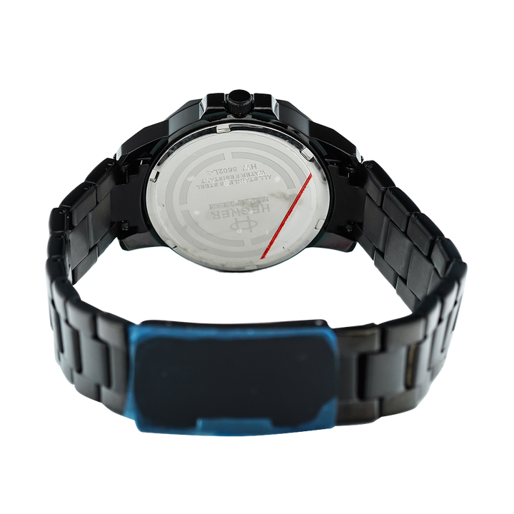 Jam Tangan Hegner L6602-5IPBA Women Black Dial Black Stainless Steel Strap