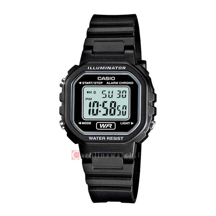 Jam Tangan Casio General LA-20WH-1A Retro Unisex Digital Dial Black Resin Band