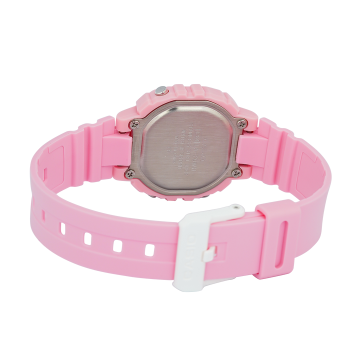 Jam Tangan Casio General LA-20WH-4A1 Women Digital Dial Pink Resin Band