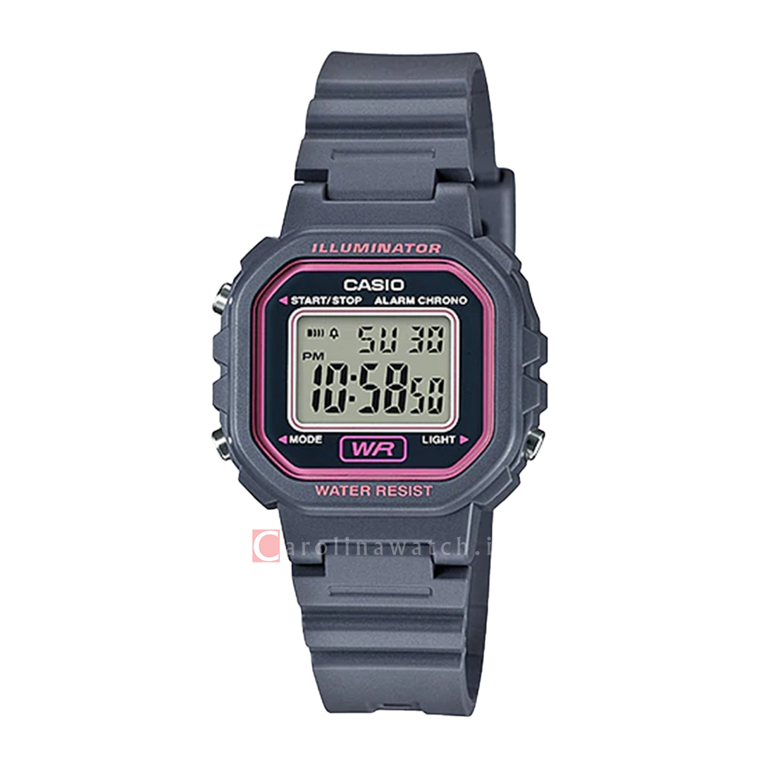 Jam Tangan Casio General LA-20WH-8A Women Digital Dial Grey Resin Band