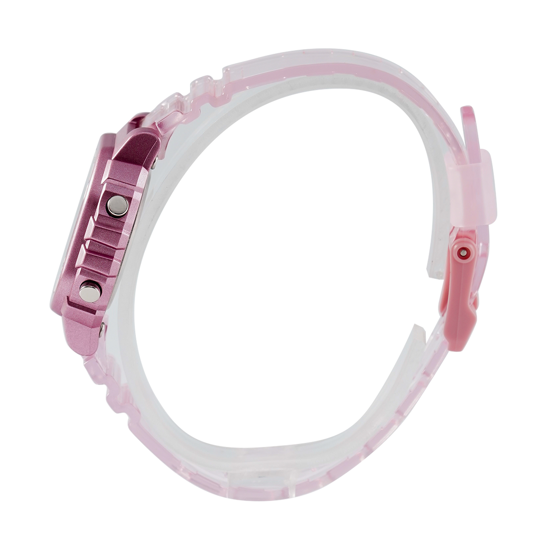 Jam Tangan Casio POP LA-20WHS-4A Women Digital Dial Pink Transparent Resin Band