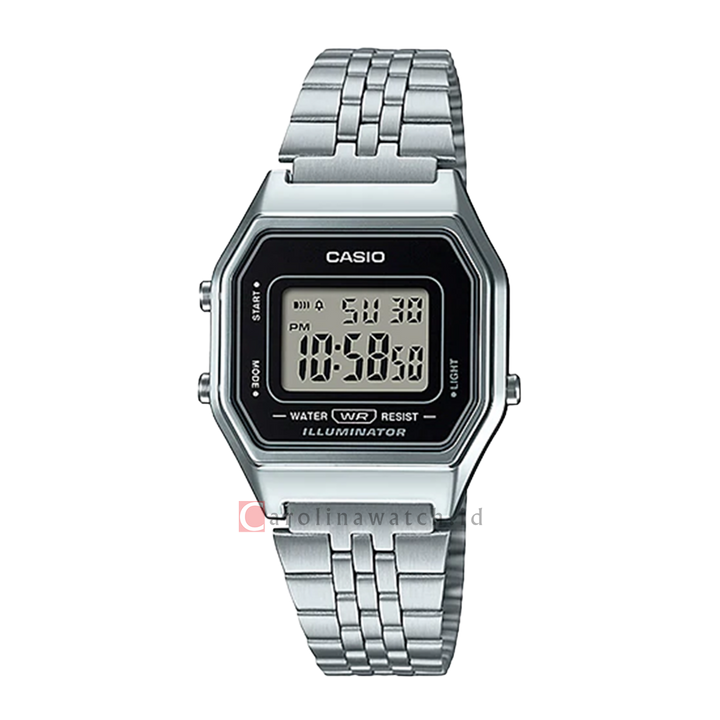 Jam Tangan Casio Vintage LA680WA-1D Unisex Digtal Dial Stainless Steel Band