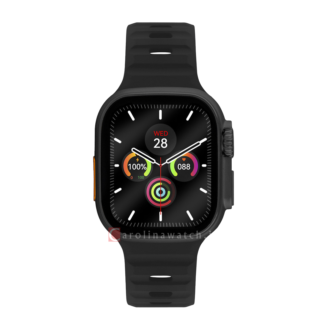 Jam Tangan LEE COOPER Smartwatch LC.SM.3.06 Unisex Digital Dial Black Rubber Strap