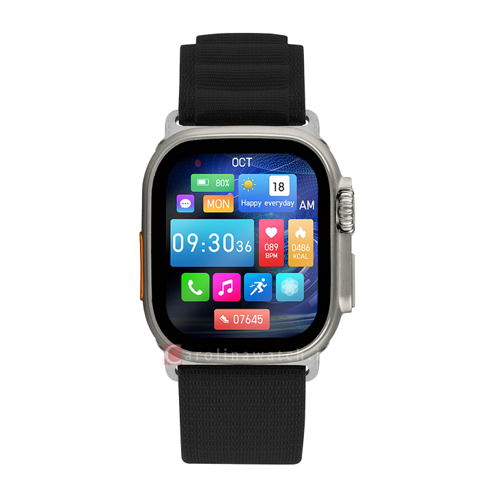 Jam Tangan LEE COOPER Smartwatch LC.SM.3.11 Unisex Digital Dial Black Fabric Strap