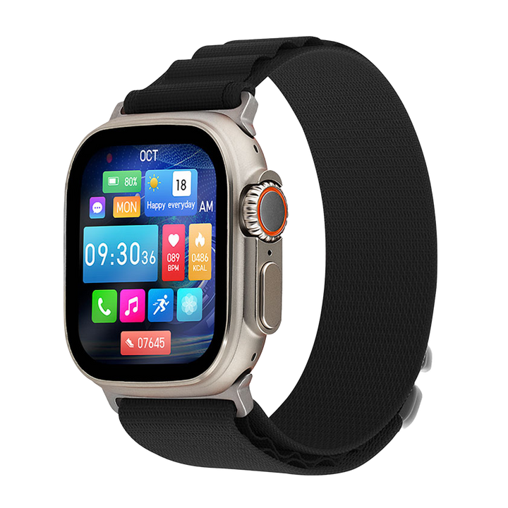 Jam Tangan LEE COOPER Smartwatch LC.SM.3.11 Unisex Digital Dial Black Fabric Strap
