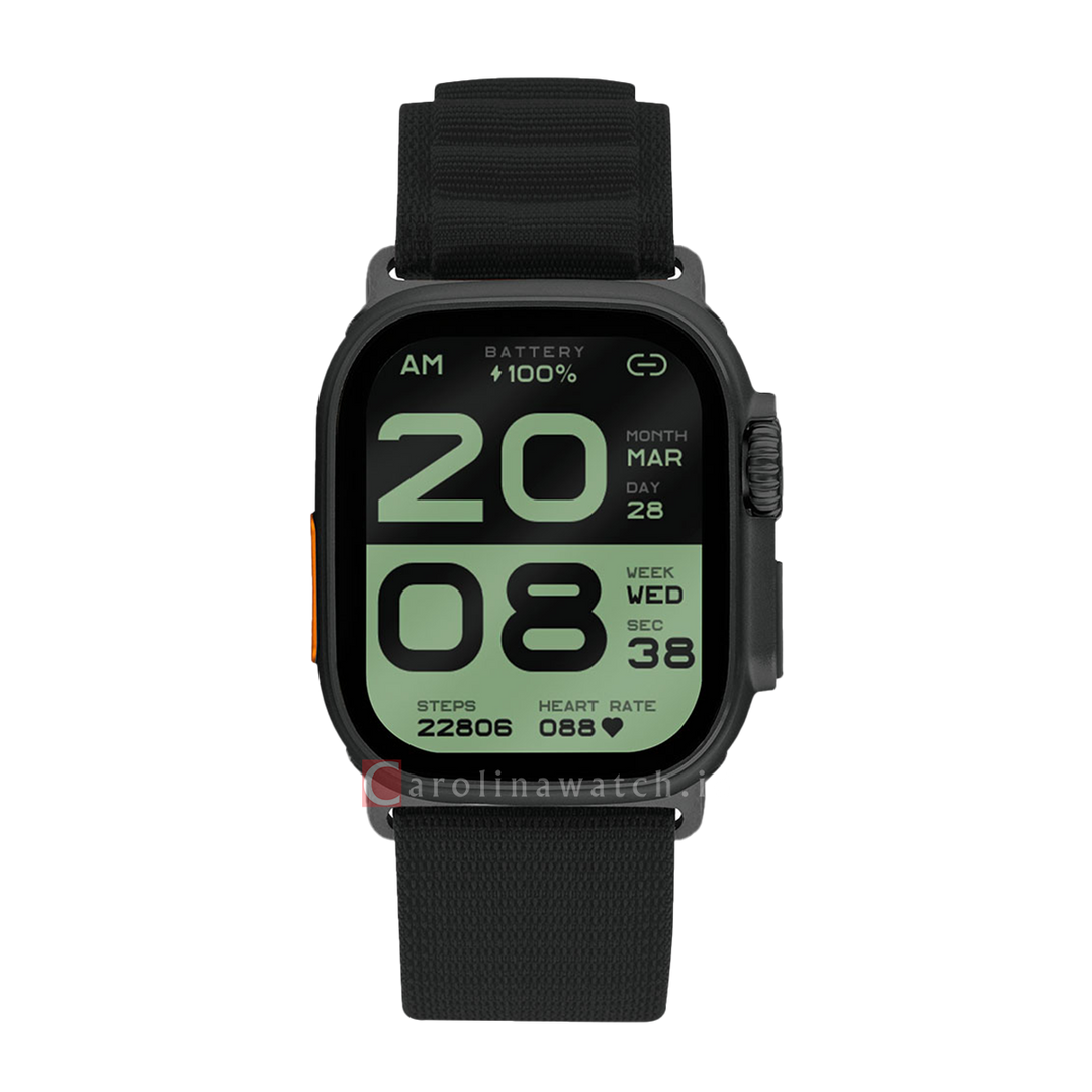 Jam Tangan LEE COOPER Smartwatch LC.SM.3.12 Unisex Digital Dial Black Fabric Strap