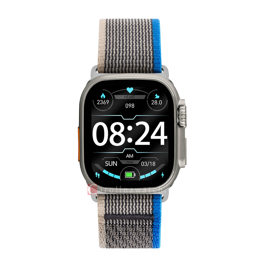 Jam Tangan LEE COOPER Smartwatch LC.SM.3.14 Unisex Digital Dial Grey Fabric Strap
