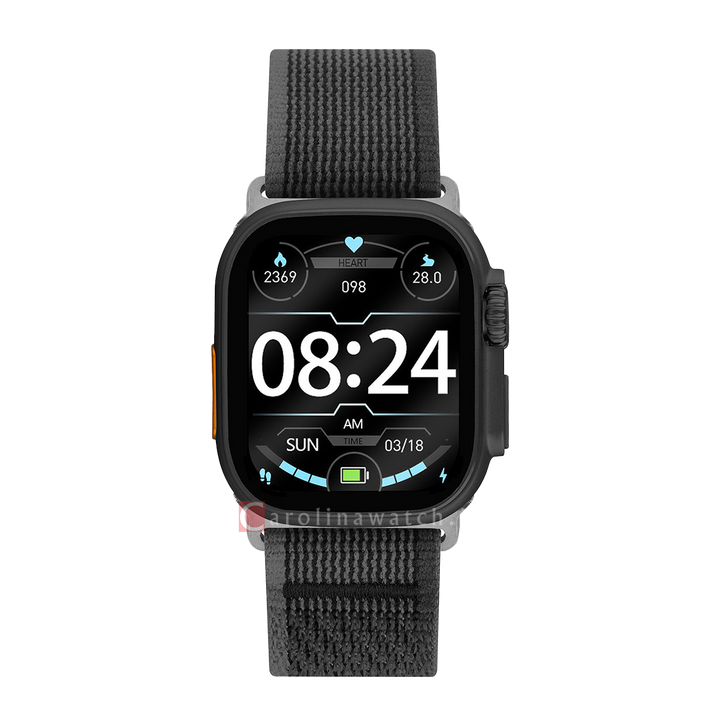 Jam Tangan LEE COOPER Smartwatch LC.SM.3.16 Unisex Digital Dial Black Nylon Strap