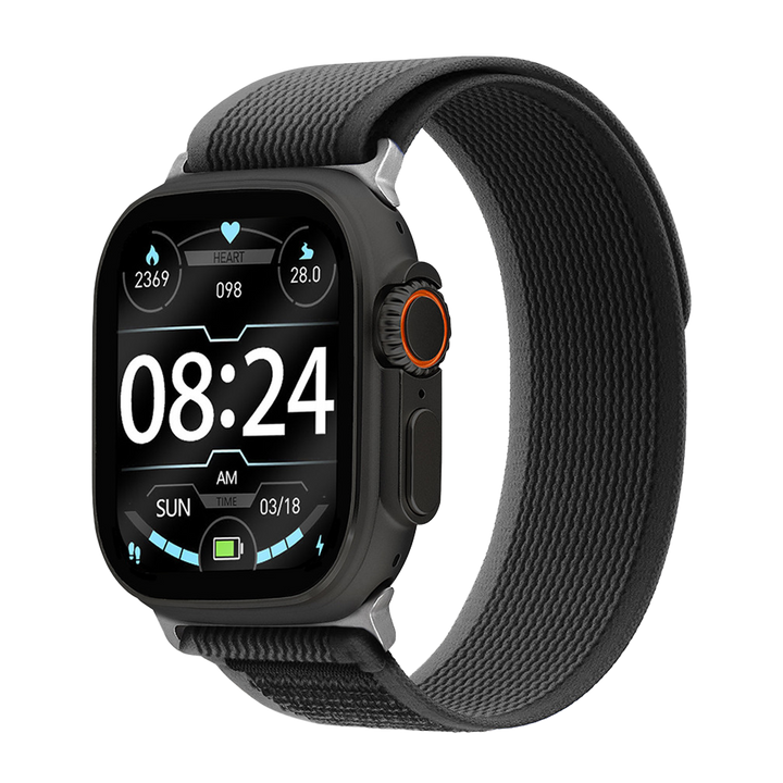 Jam Tangan LEE COOPER Smartwatch LC.SM.3.16 Unisex Digital Dial Black Nylon Strap