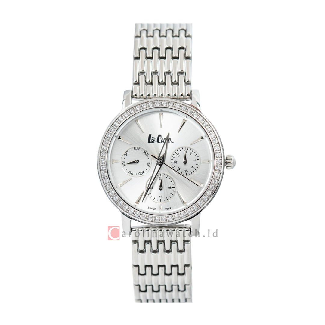 Jam Tangan LEE COOPER LC06375.330 Women White Dial Stainless Steel Strap